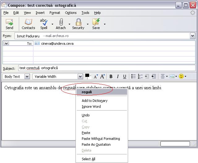 Corector ortografic pentru OpenOffice