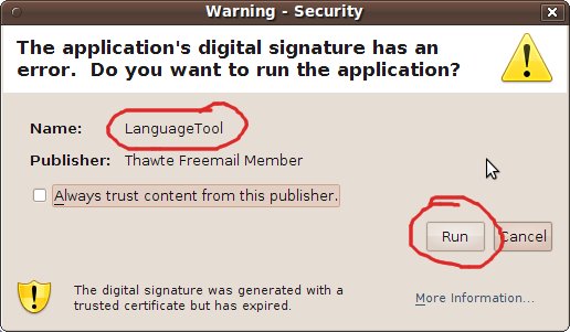 LanguageTool WebStart