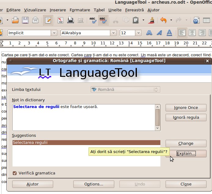 OpenOffice ortografie si gramatica